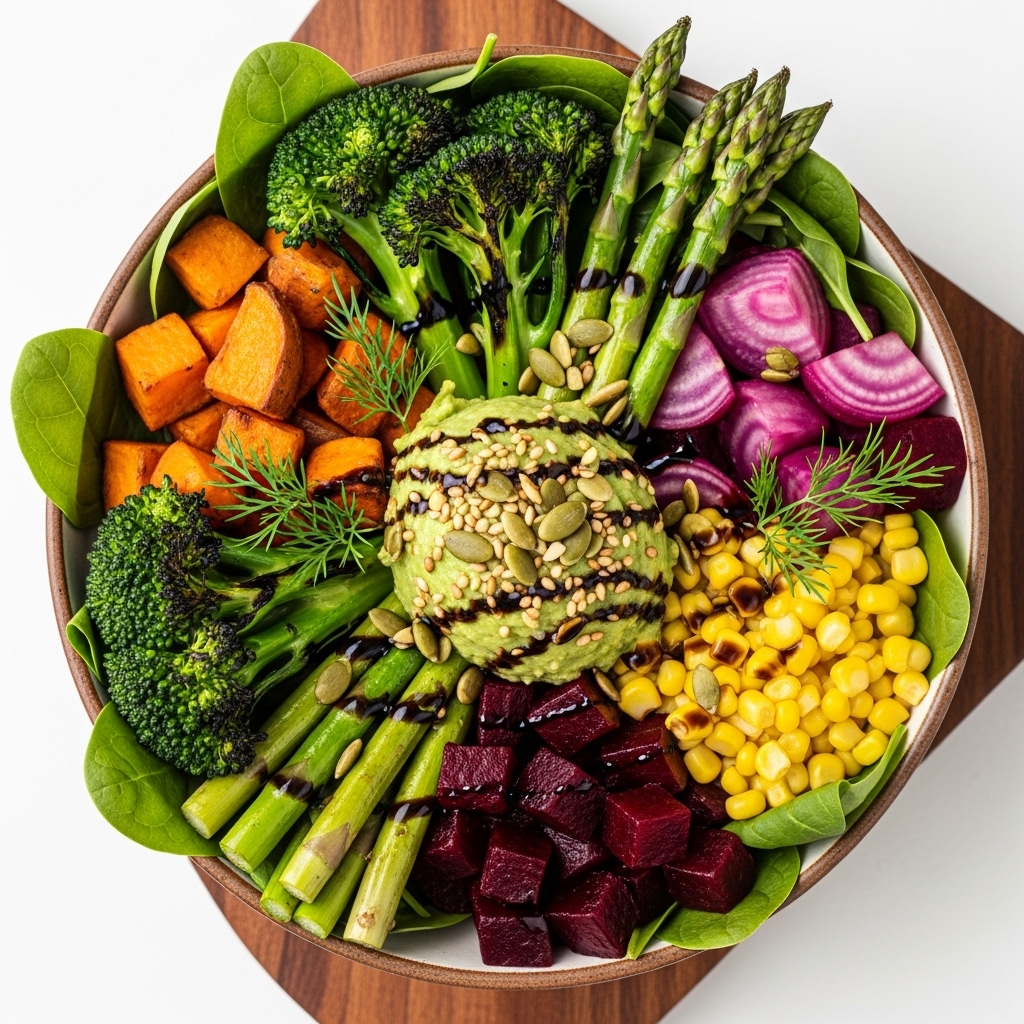Delectable Australian Veggie-Loaded Lunch Bowl: A Symphony of Textures and Flavors