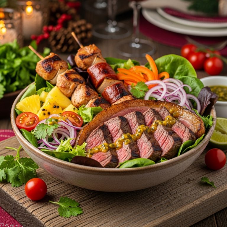 Delectable Brazilian Churrasco Salad Bowl: A Sensory Feast for Your Taste Buds