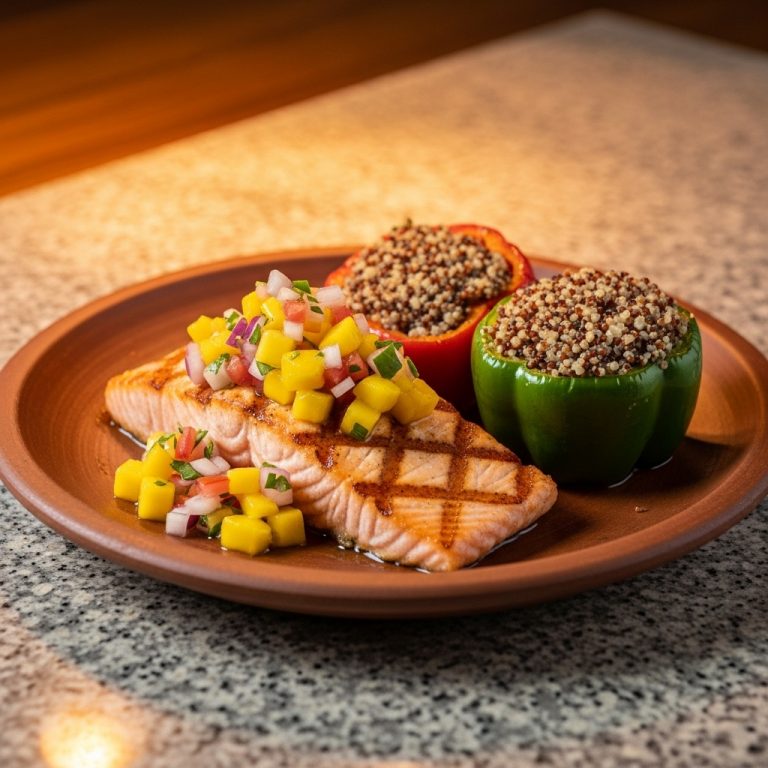 Delectable Paleo New Zealand Brunch: Smoked Salmon and Avocado Stuffed Bell Peppers with Mint and Lime