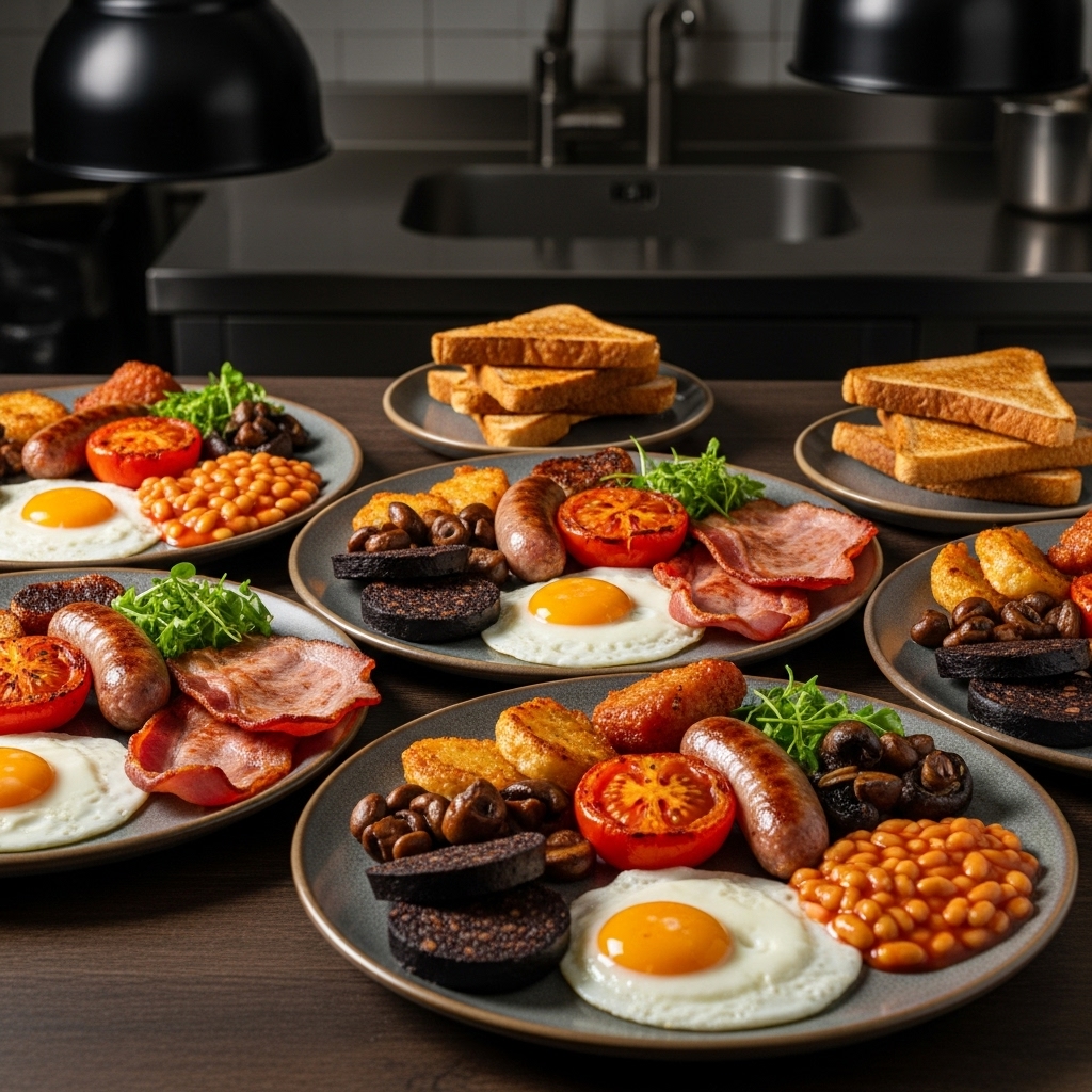 Delectable Classic English Breakfast for Six – A Mouthwatering Start to Your Day