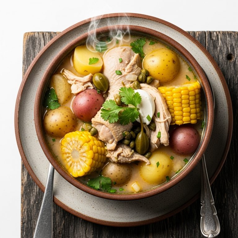 Delectable Colombian Ajiaco de Pollo y Papas – Gluten-Free Comfort in Every Bite