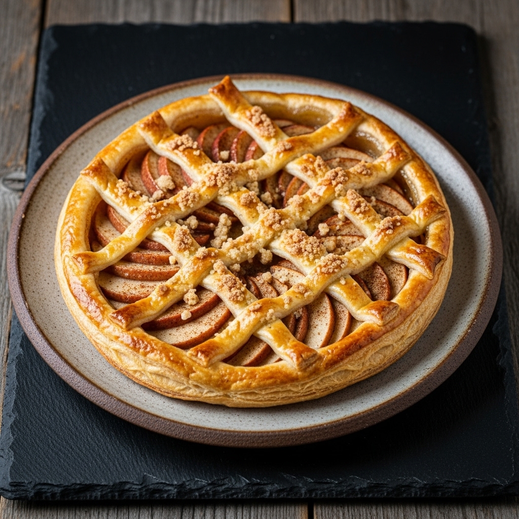 Delectable Dutch Apple Puff Pastry Tart