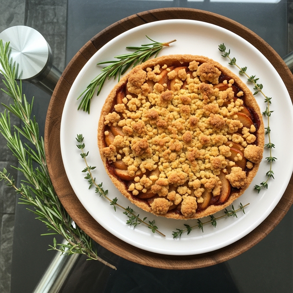 “Delectable Dutch Gluten-Free Apple Crumble Pie: A Cinematic Sensation”
