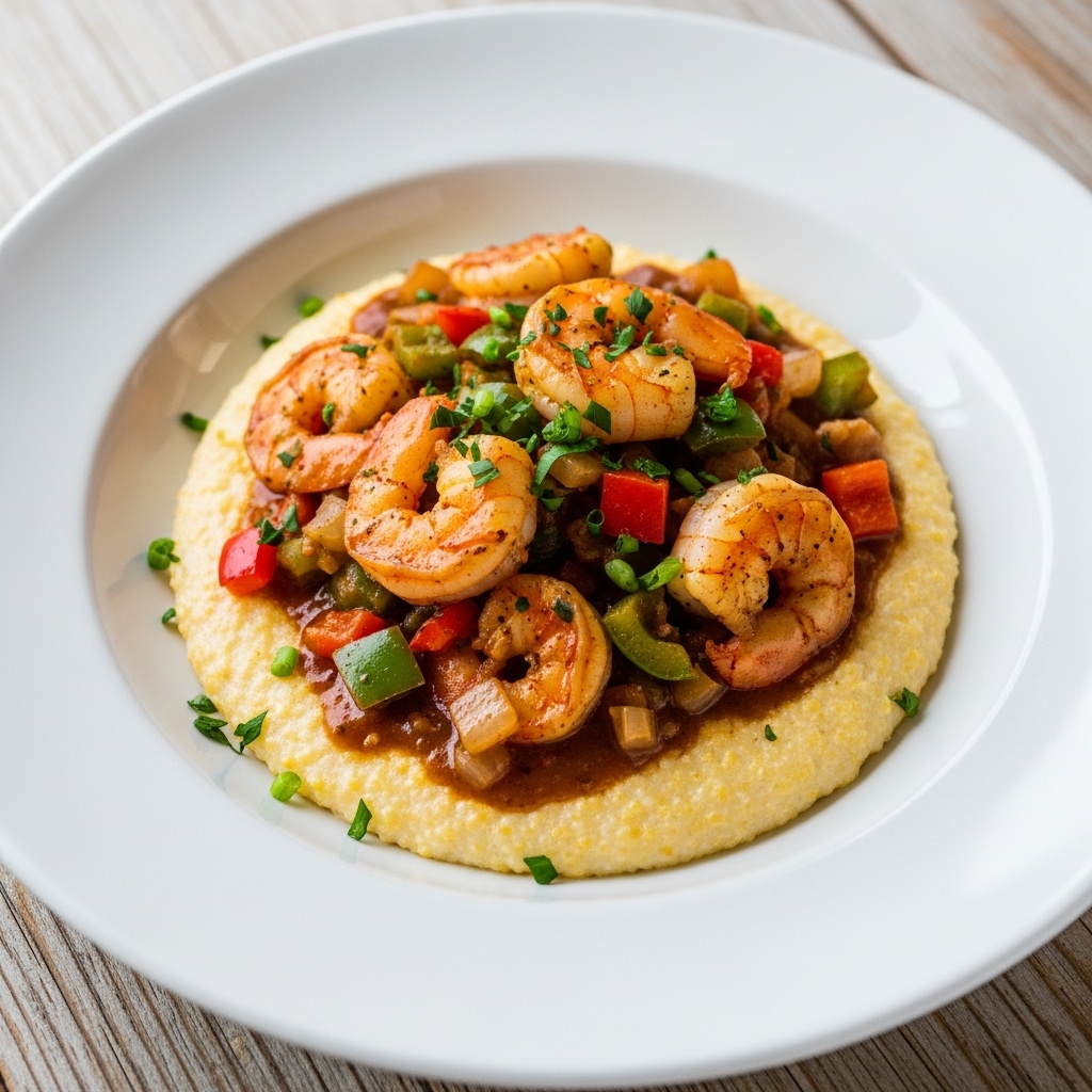 Delectable Gluten-Free Cajun Shrimp and Grits Brunch Dish
