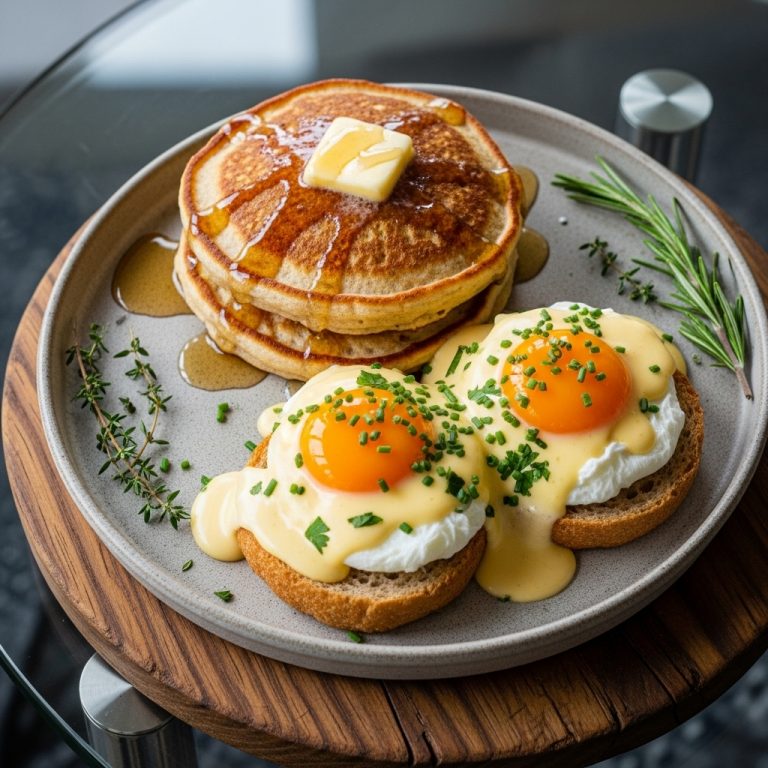 Delectable Gluten-Free Irish Brunch: Irish Soda Bread Pancakes & Herbed Eggs Benedict
