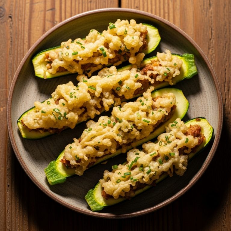 Delectable Japanese Paleo Tempura Zucchini Boats Recipe