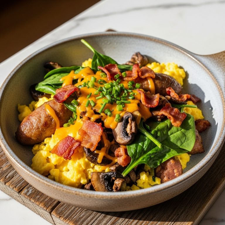 Delectable Keto Breakfast Skillet: A Mouthwatering American Classic with a Low-Carb Twist