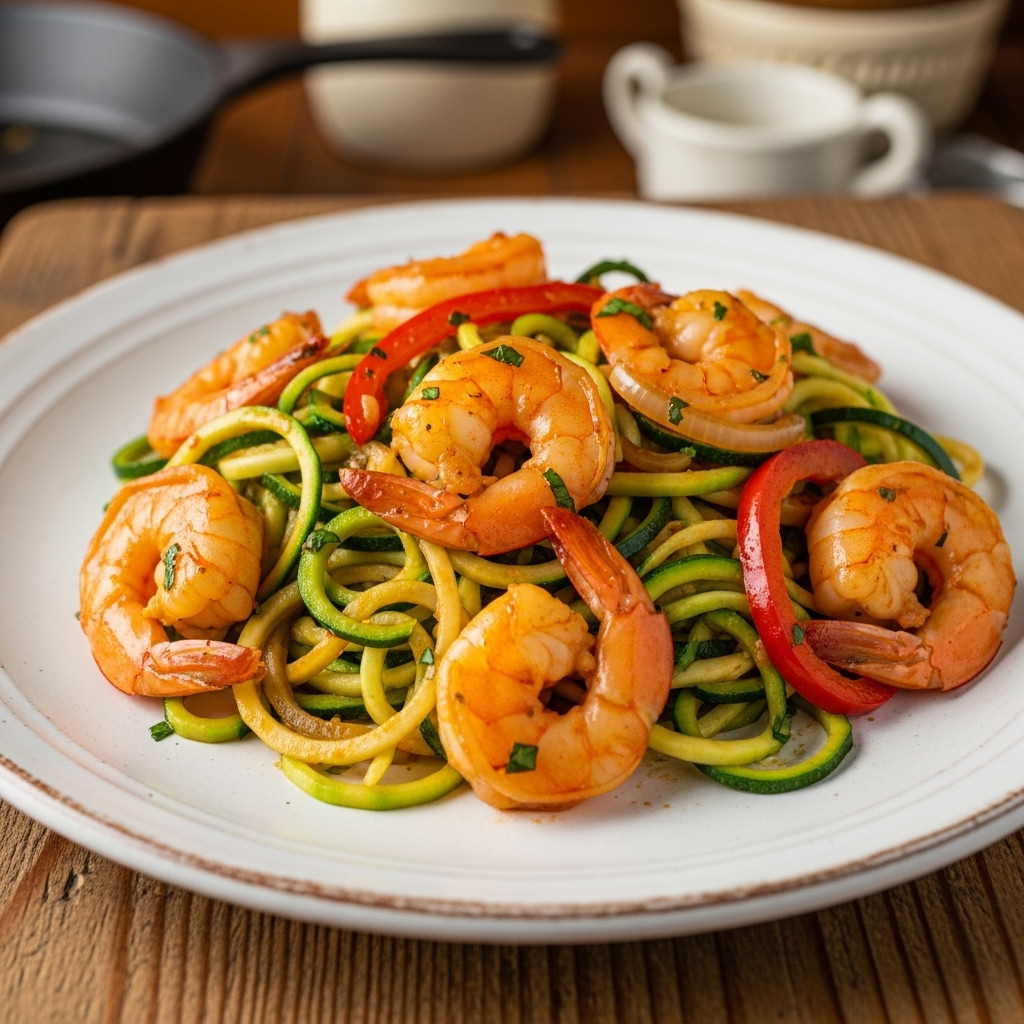 Delectable Keto Cajun Shrimp & Zucchini Noodles: A Mouthwatering Sensation