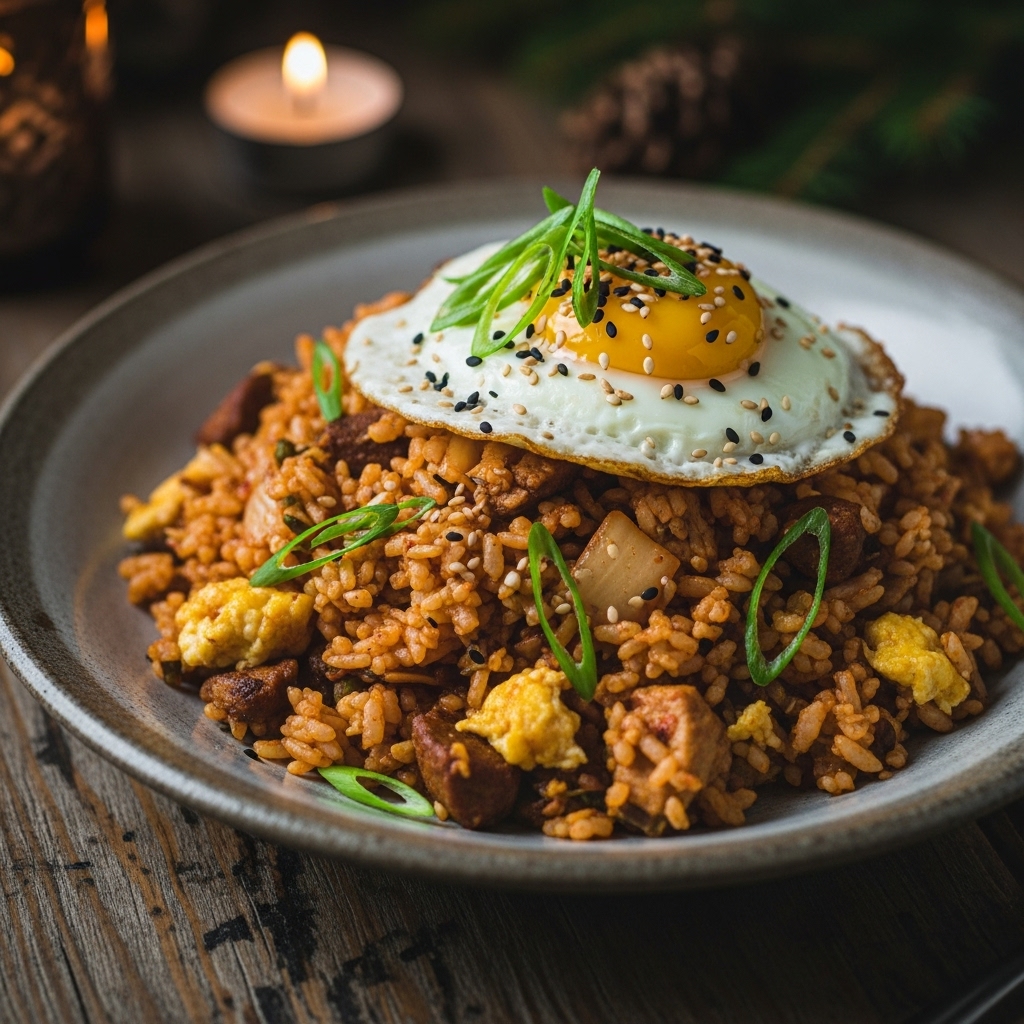 Delectable Korean Breakfast Bowl: Paleo-Friendly Kimchi Fried Rice Delight