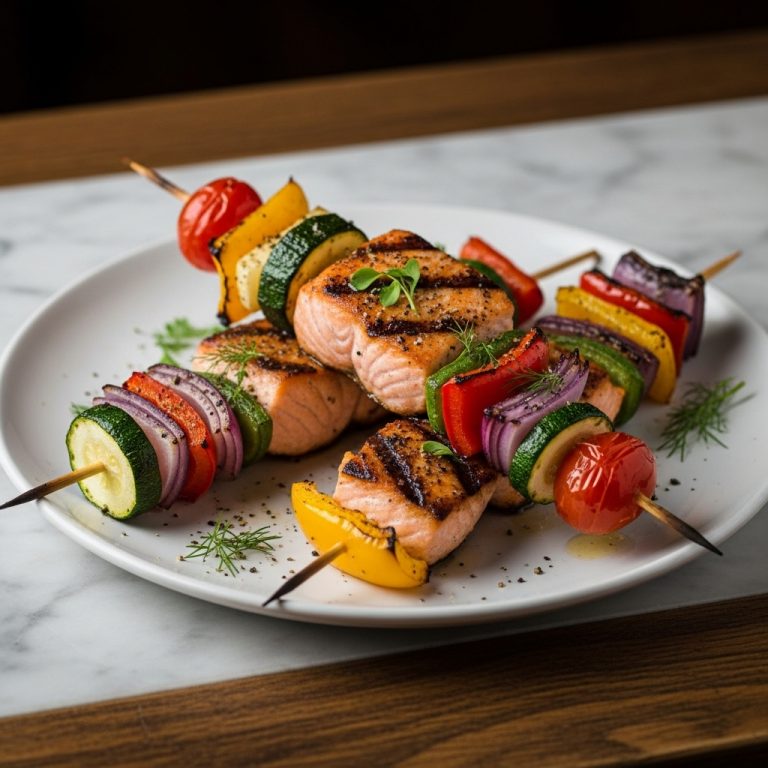 Delectable Paleo New Zealand Salmon Skewers with Roasted Vegetables – A Mouthwatering Feast!