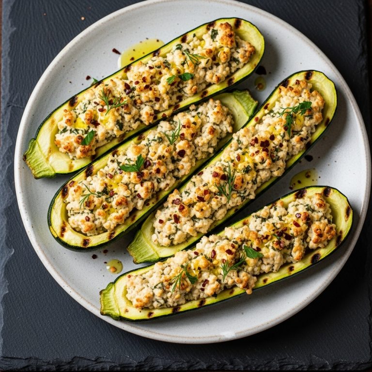 Delectable Paleo Turkish Snack Delight – Baked Zucchini Boats Stuffed with Almond Feta