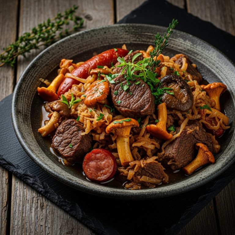 Delectable Polish Hunter’s Stew with Wild Mushrooms – Aromatic, Flavorful, and Comforting