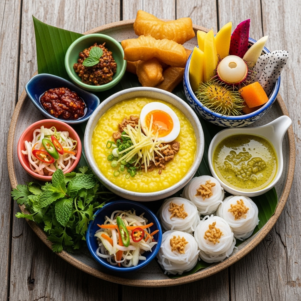 Delectable Thai Breakfast Platter: A Symphony of Textures and Flavors