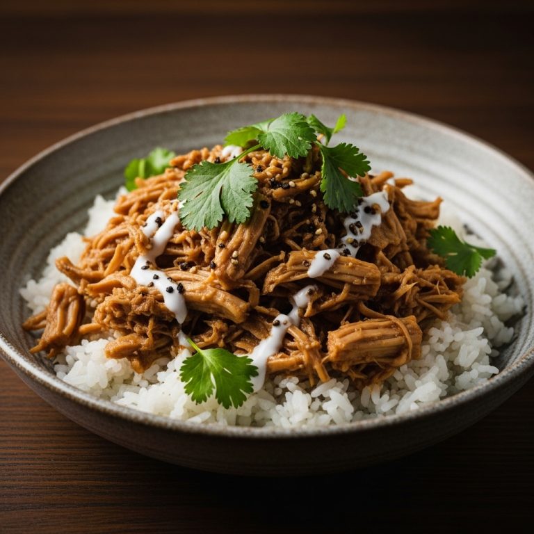 Delectable Vegan Filipino Snack: Creamy Jackfruit Adobo Rice Bowls