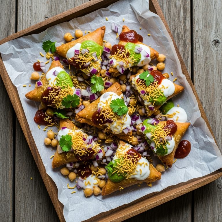 Delectable Vegan Samosa Chaat: A Scrumptious Indian Snack