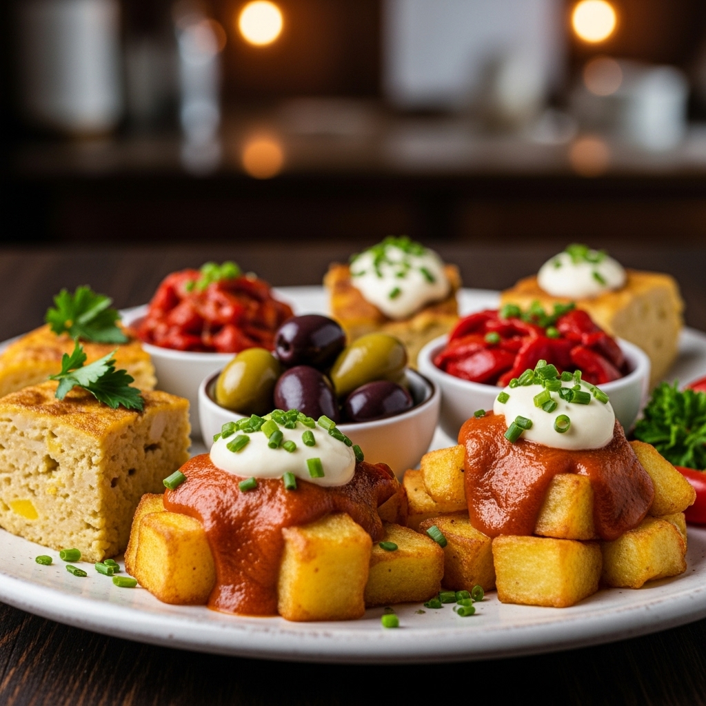 Delectable Vegan Spanish Brunch Tapas: A Cinematic Experience