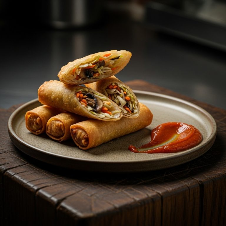 Delectable Vegetarian Filipino Lumpia with Tangy Banana Ketchup
