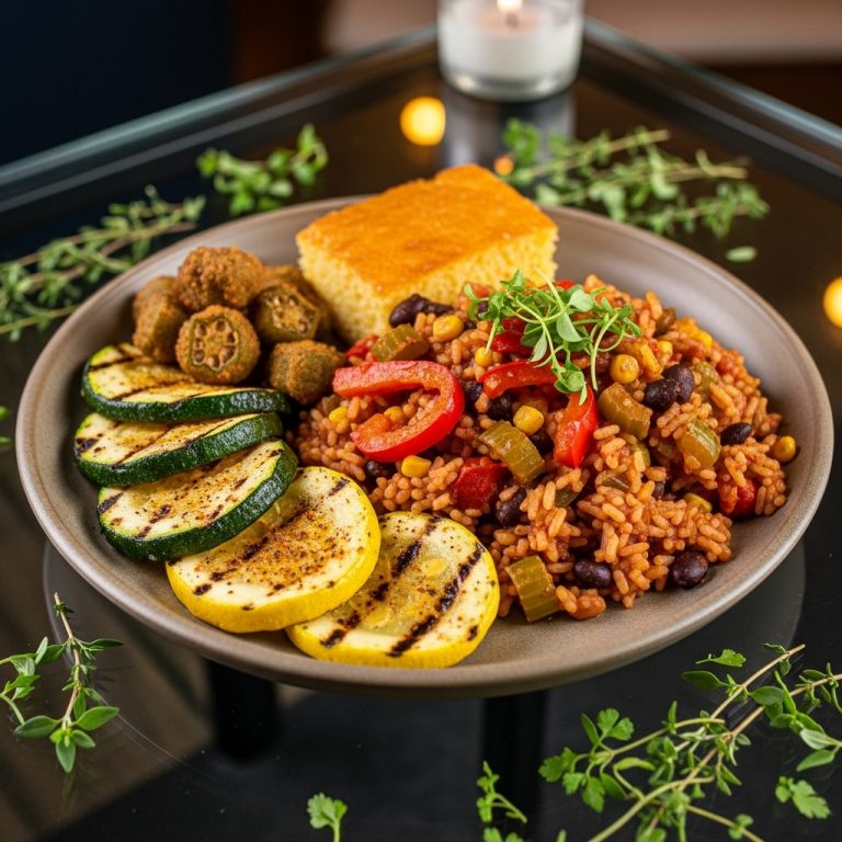 Delectable Veggie Cajun Feast: A Scrumptious and Vibrant Vegetarian Dinner