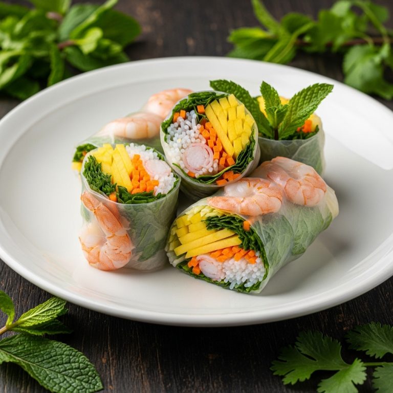 Delectable Vietnamese Gluten-Free Shrimp & Mango Salad Rolls – A Cinematic Culinary Experience