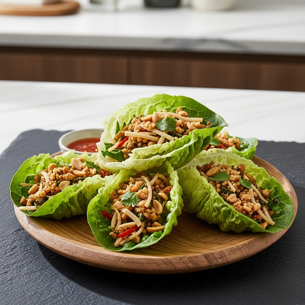 Deliciously Crispy Cambodian Banana Blossom Lettuce Wraps – A Vegan Paradise