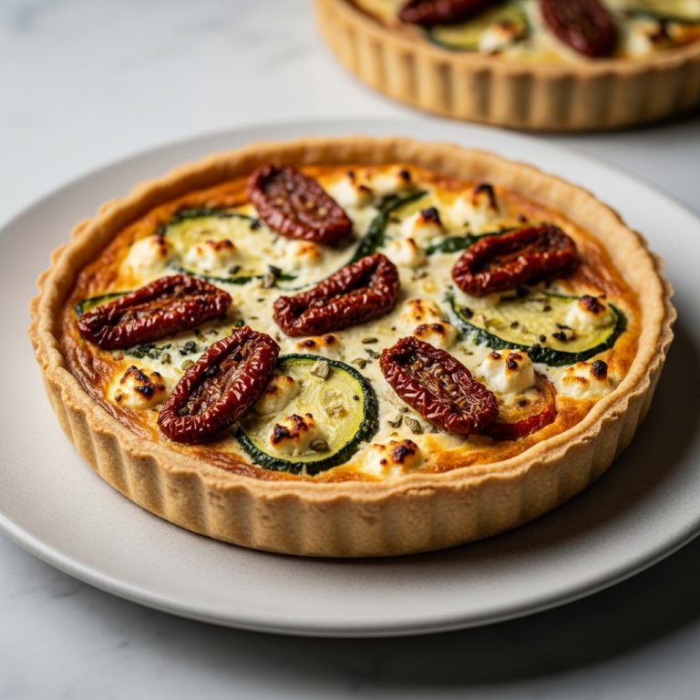Delightful Australian Lunch: Mouthwatering Gluten-Free Veggie Quiche with Sundried Tomatoes and Feta Cheese