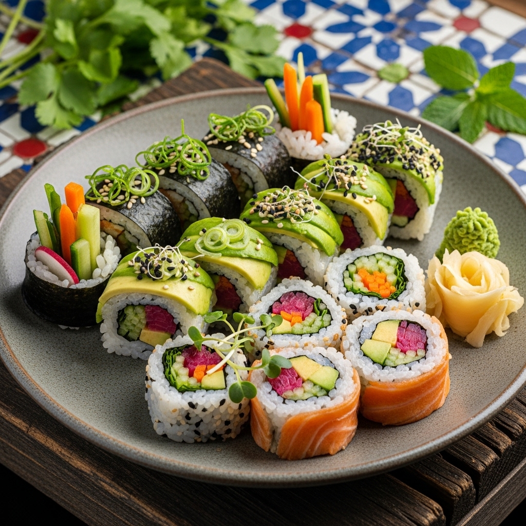 Delightful Japanese Vegetarian Sushi Rolls