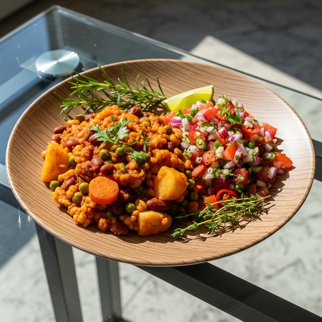 Delightful Kenyan Lunch: Vegan Githeri & Kachumbari Salad – A Sensory Journey