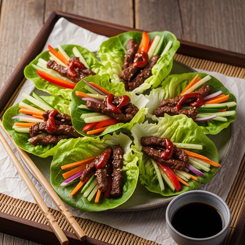 Delightful Korean Spicy Beef Bulgogi Lettuce Wraps (Paleo-Friendly)