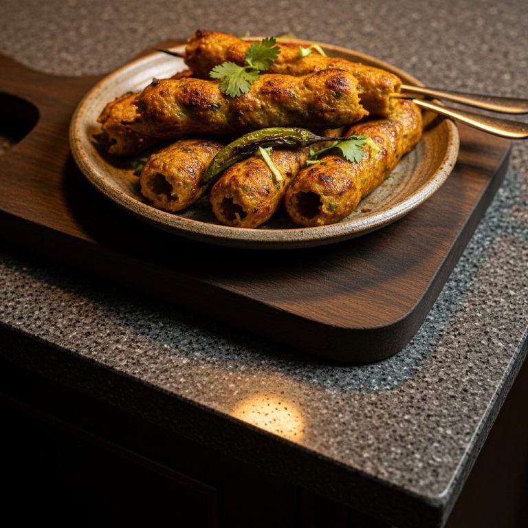 “Delightful Pakistani Snack: Mouthwatering Chicken Seekh Kebabs”