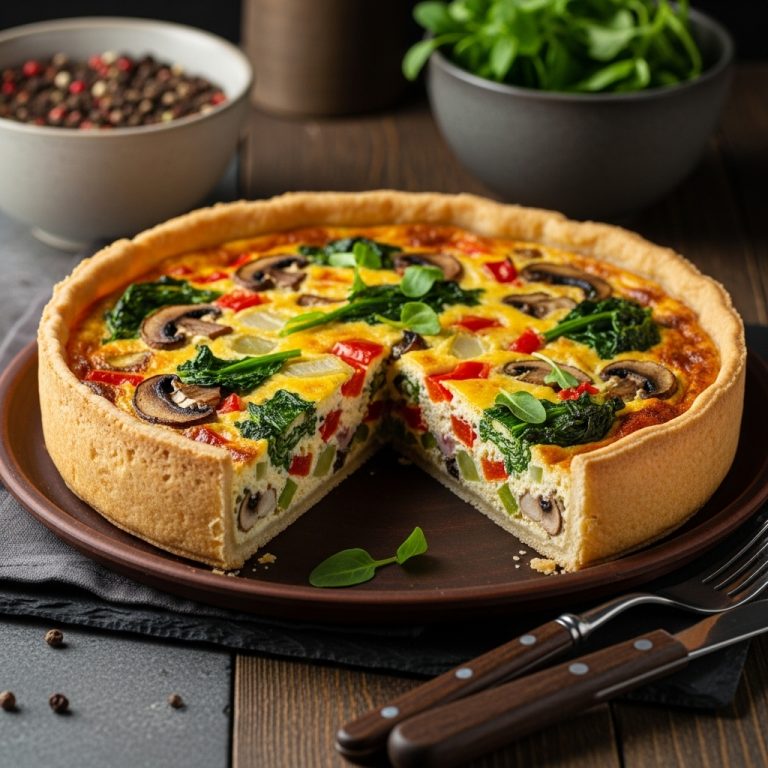 “Delightful Russian Brunch Vegetarian Quiche – A Symphony of Textures and Aromas”