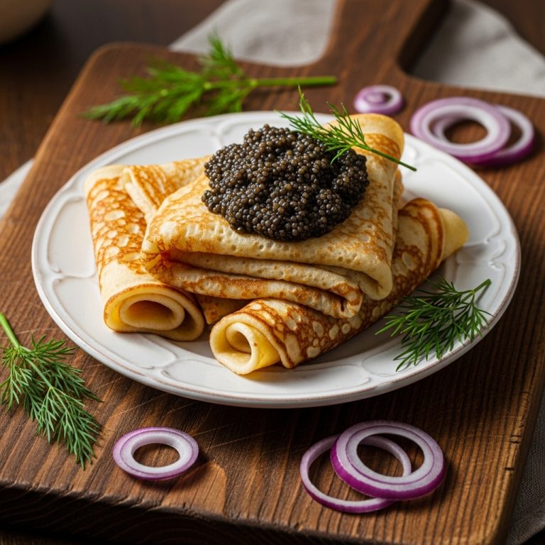 Delightful Vegan Russian Brunch: Quintessential Blini with Chia Seed Caviar
