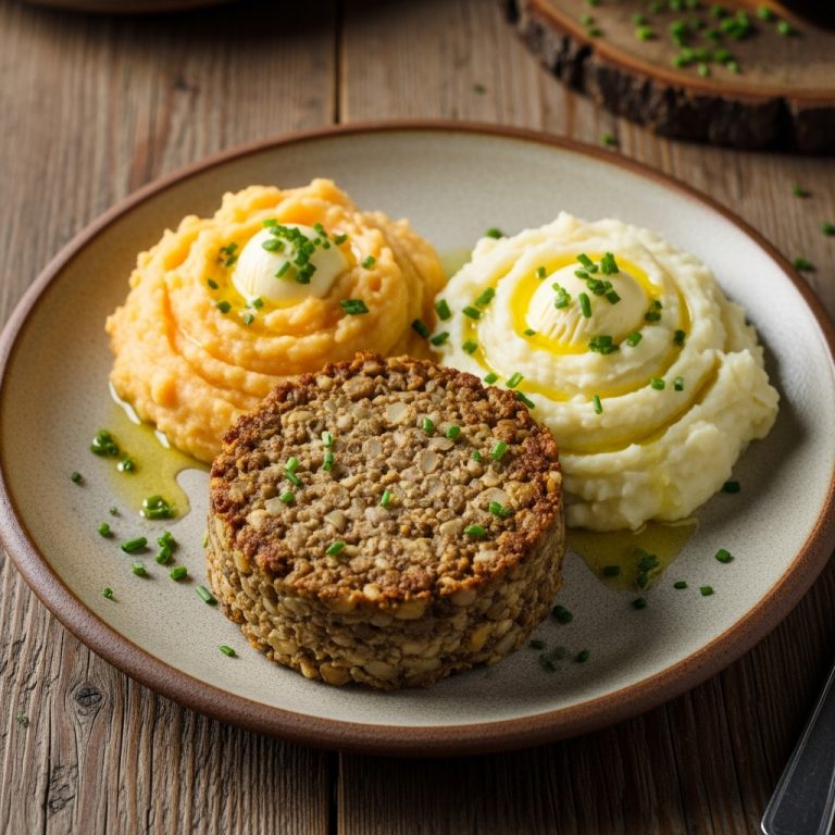 Delightful Vegetarian Haggis with Mashed Neeps & Tatties: A Modern Scottish Culinary Twist