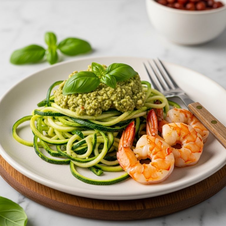 Paleo Italian Lunch: Zucchini Noodle Caprese Salad with Basil Pesto & Roasted Tomatoes
