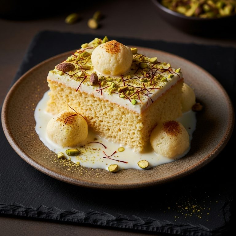 Divine Cardamom-Infused Rasmalai Tres Leches Cake