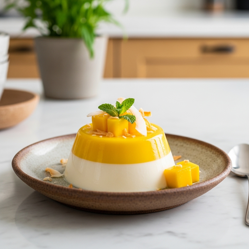 Divine Mango Coconut Panna Cotta