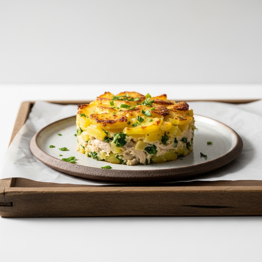 Dutch Lunch Delight: Savory Herbed Chicken and Potato Casserole