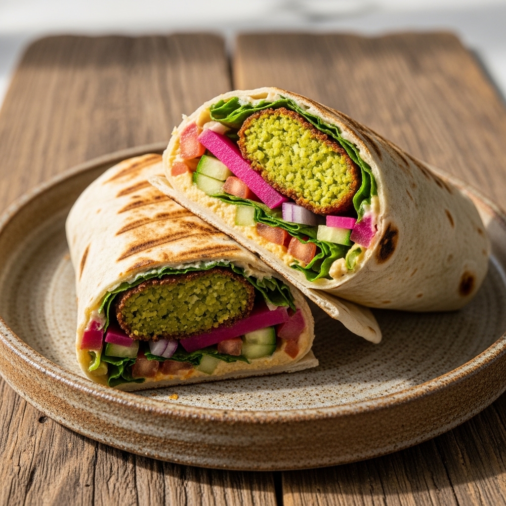 Easy Vegan Lebanese Falafel Wraps – Crispy and Delicious