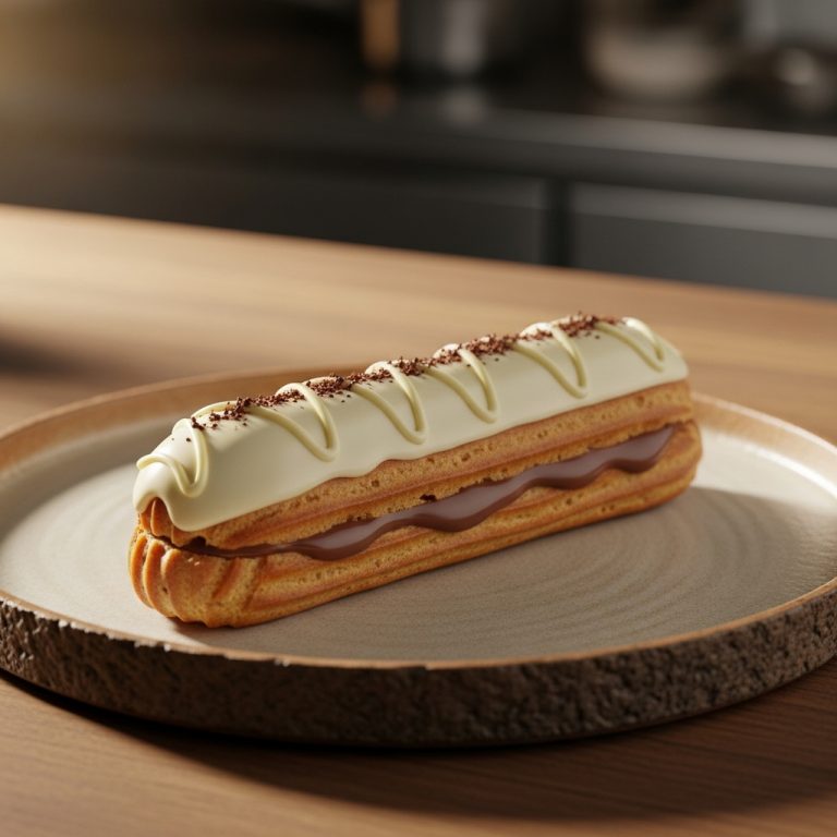 Eclair Blanc – A Keto Dream of Chocolate, Custard, and Airy Delight