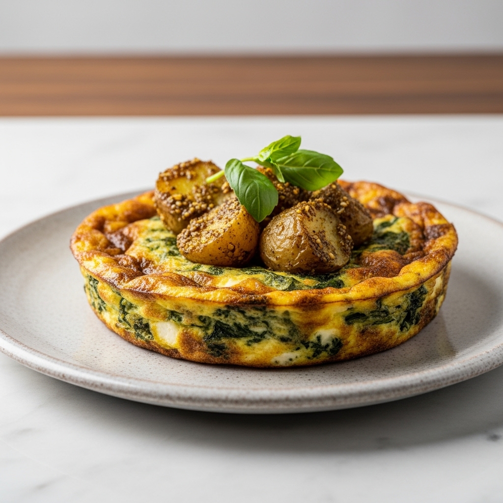 Egyptian Feta Cheese and Herb Frittata with Za’atar-Spiced Potatoes (Gluten-Free)