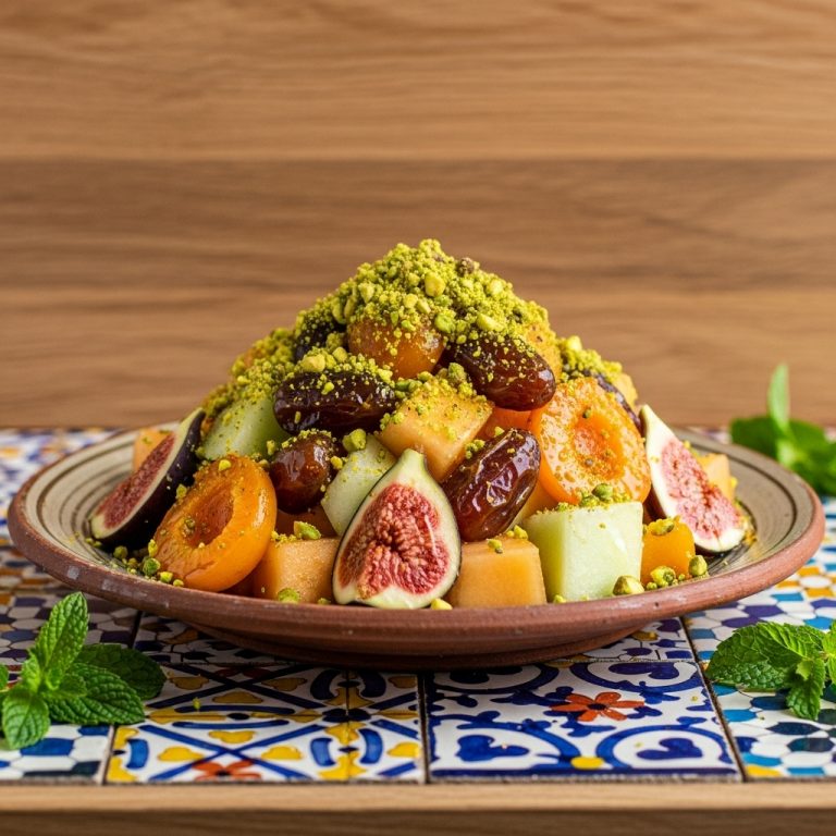 Egyptian Honeyed Fruit Salad with Pistachio Crumble