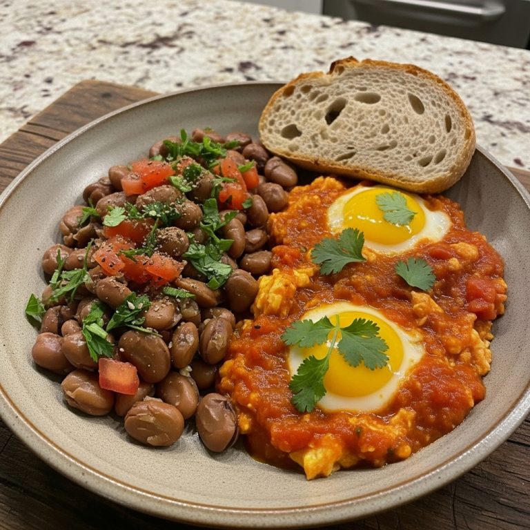 Egyptian Paleo Breakfast: Ful Medames and Spicy Tomato Eggs (Gluten-Free)