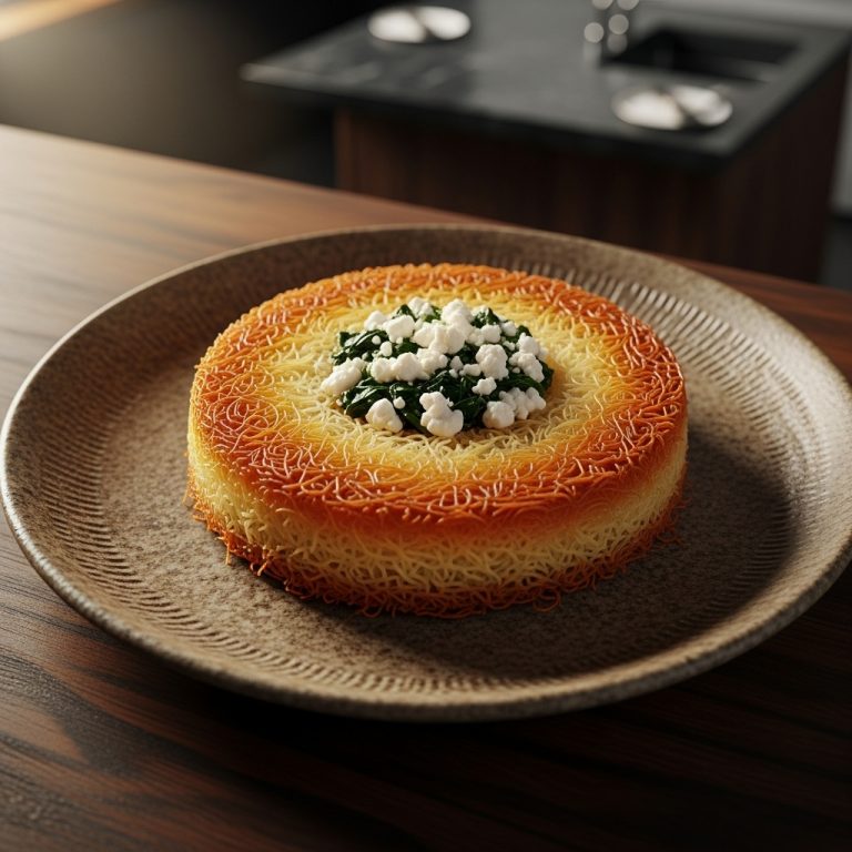 Egyptian Vegetarian Feta Cheese Kunafa