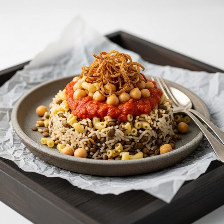 “Elegant Egyptian Lunch: Vegan Koshari – A Taste of Ancient Egypt”