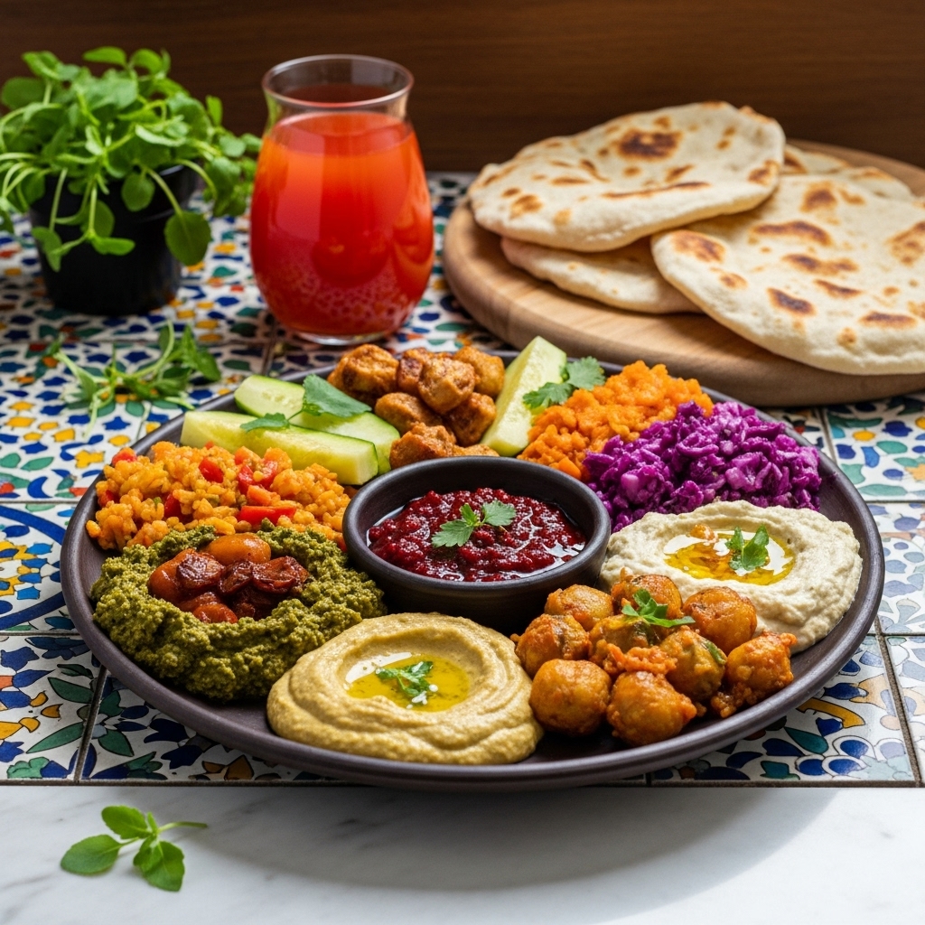 “Elevated Persian Vegan Breakfast Feast: A Symphony of Textures, Flavors & Aesthetics”