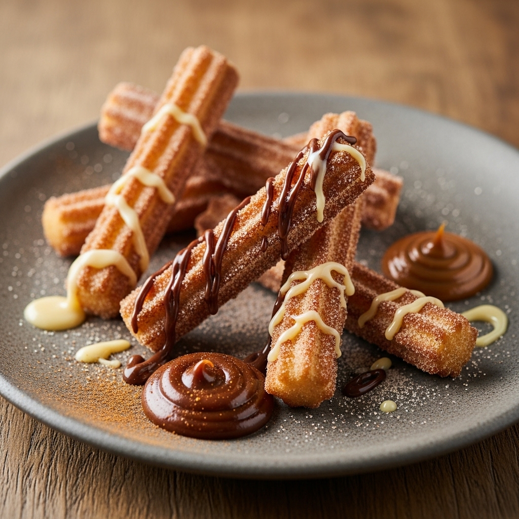 “Elevated Tex-Mex Churros: A Mouthwatering Vegetarian Dessert Experience”