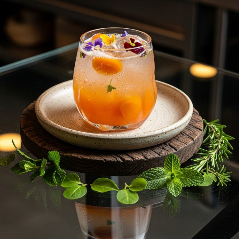 Enchanted Apricot Blossom Cocktail