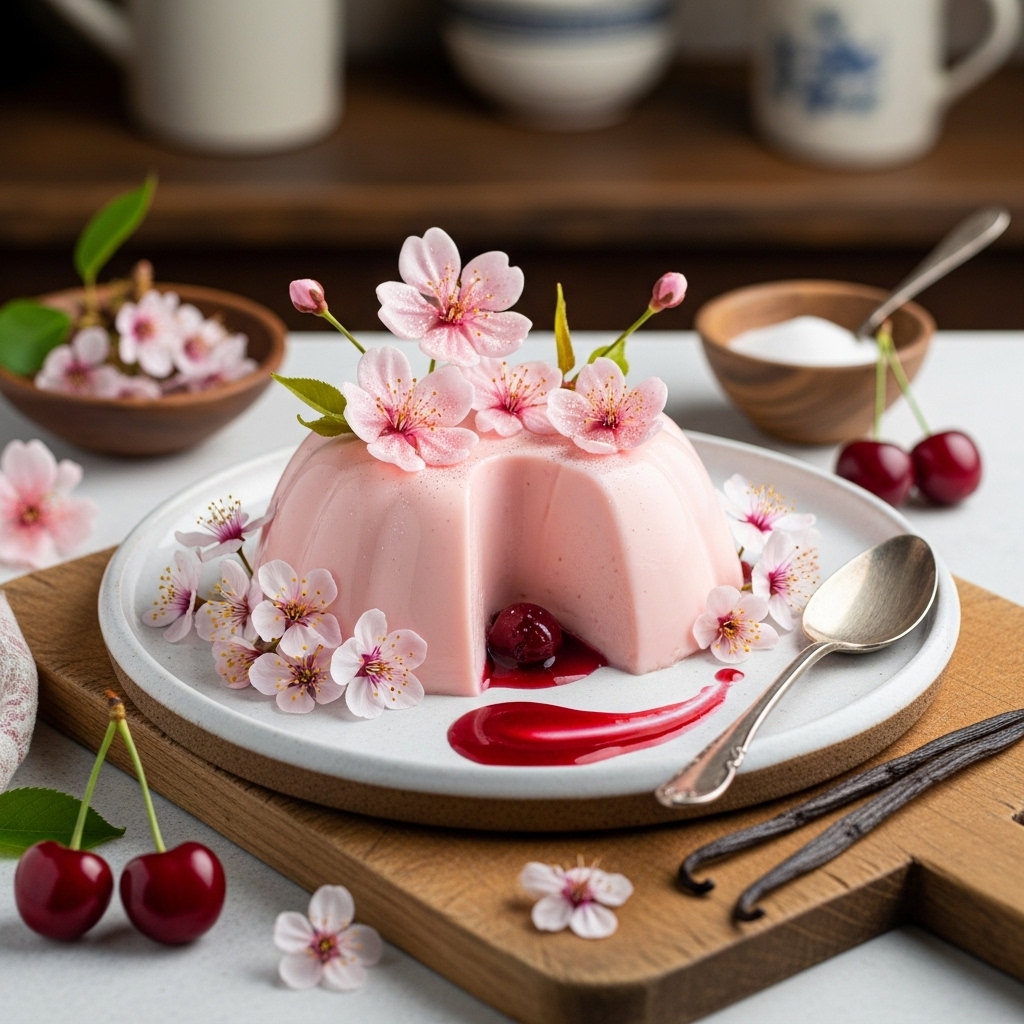 Enchanted Cherry Blossom Panna Cotta