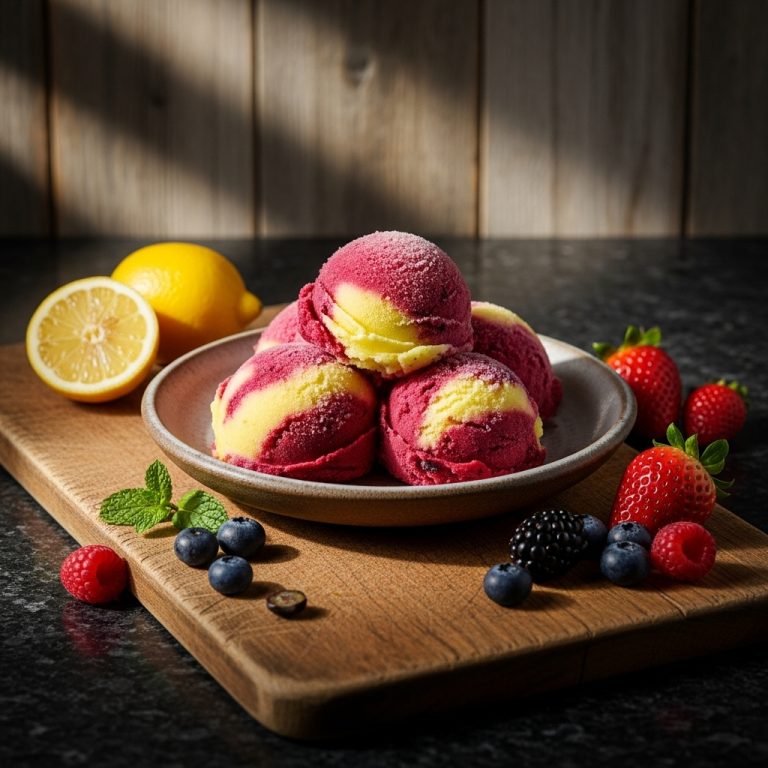 Enchanting Lemon Berry Sorbet