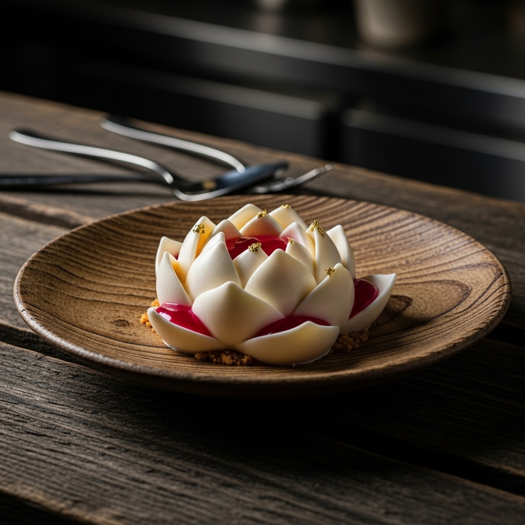 Enchanting Lotus Blossom Coconut Panna Cotta