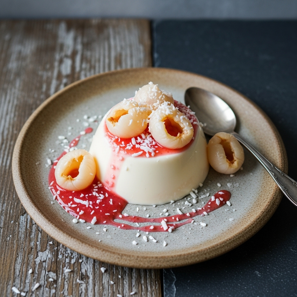 Enchanting Lychee-Coconut Panna Cotta